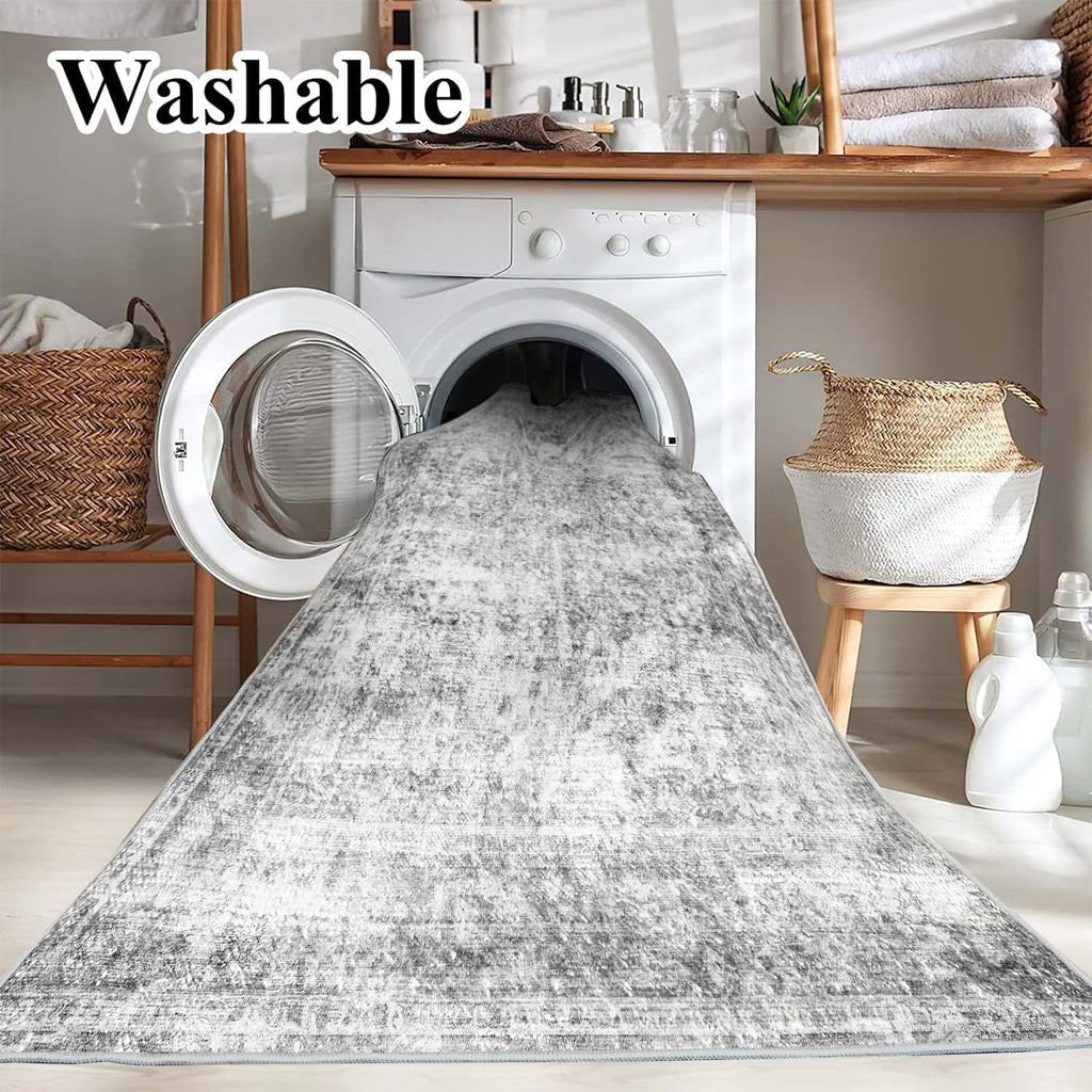 Vintage Floral Washable Rug
