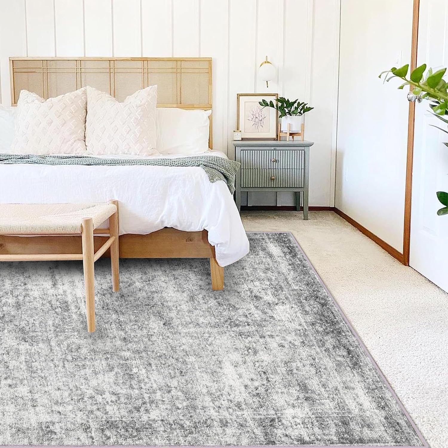 Vintage Floral Washable Rug