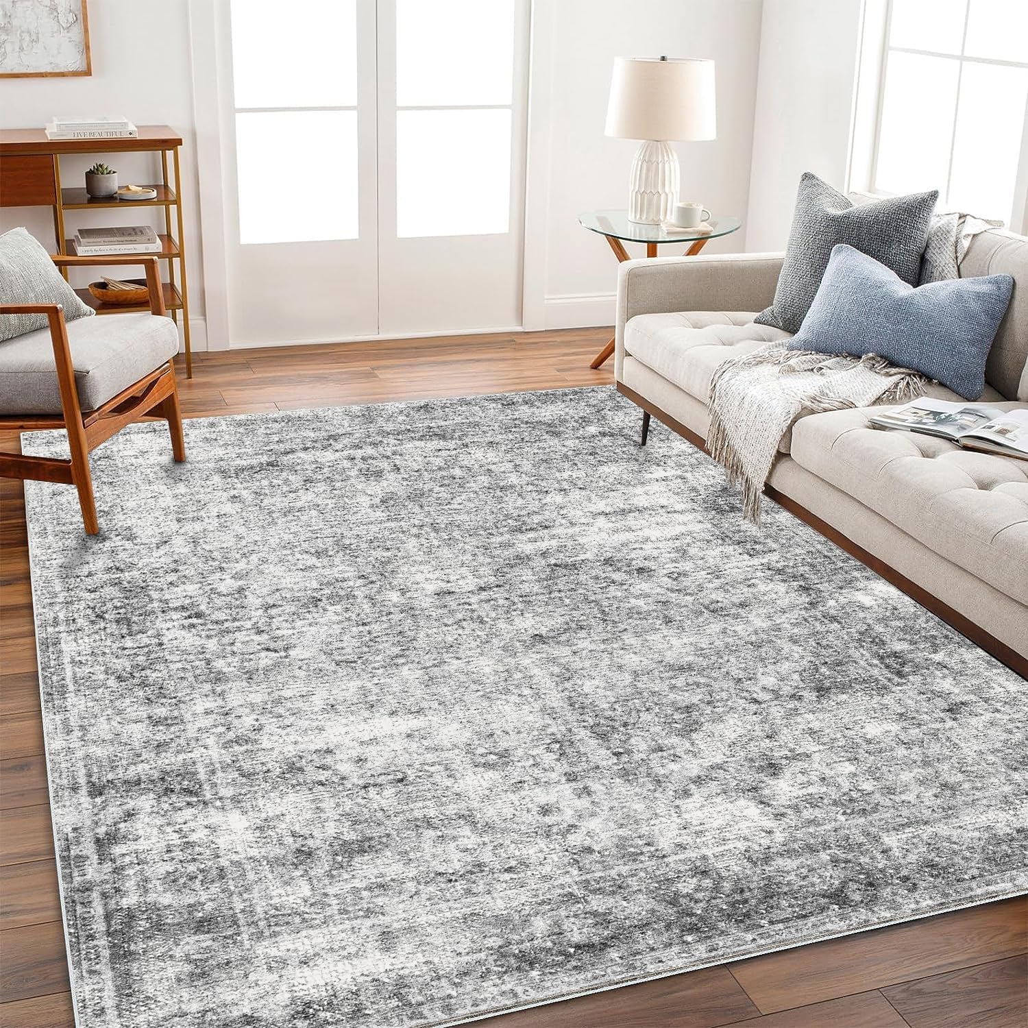 Vintage Floral Washable Rug