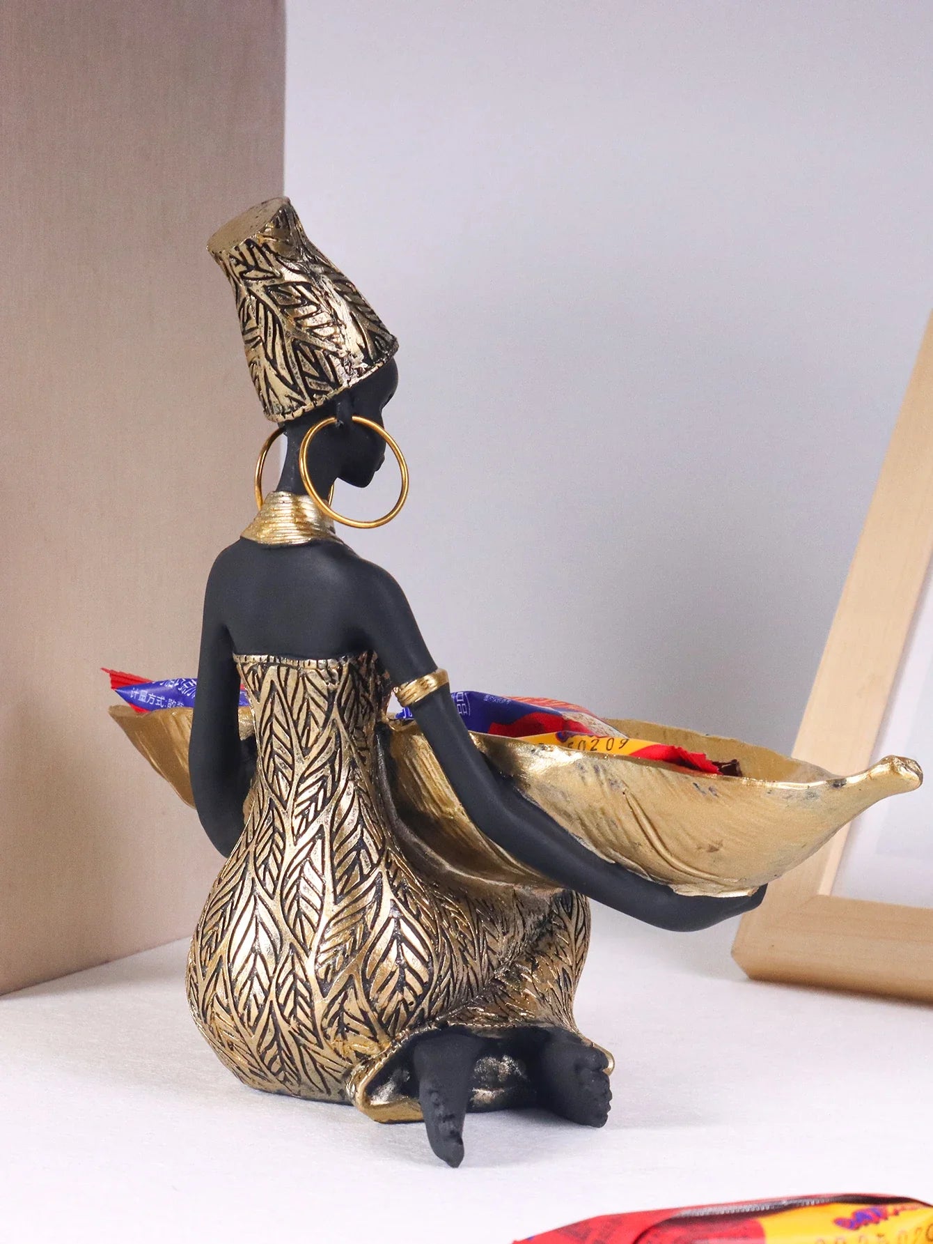 Graceful African Girl Sculpture