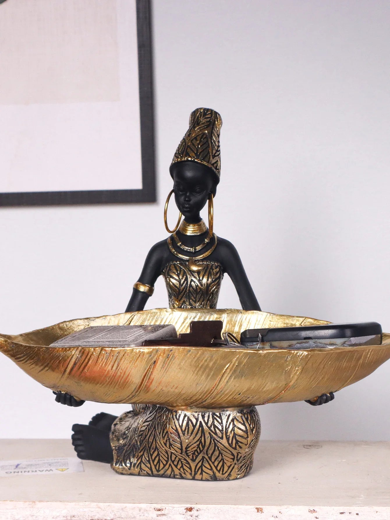 Graceful African Girl Sculpture