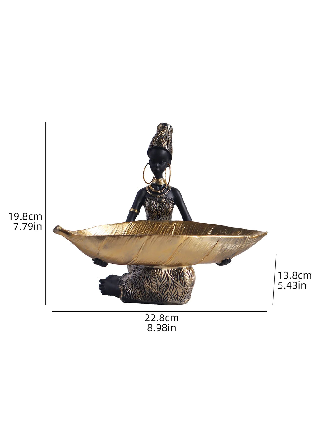 Graceful African Girl Sculpture
