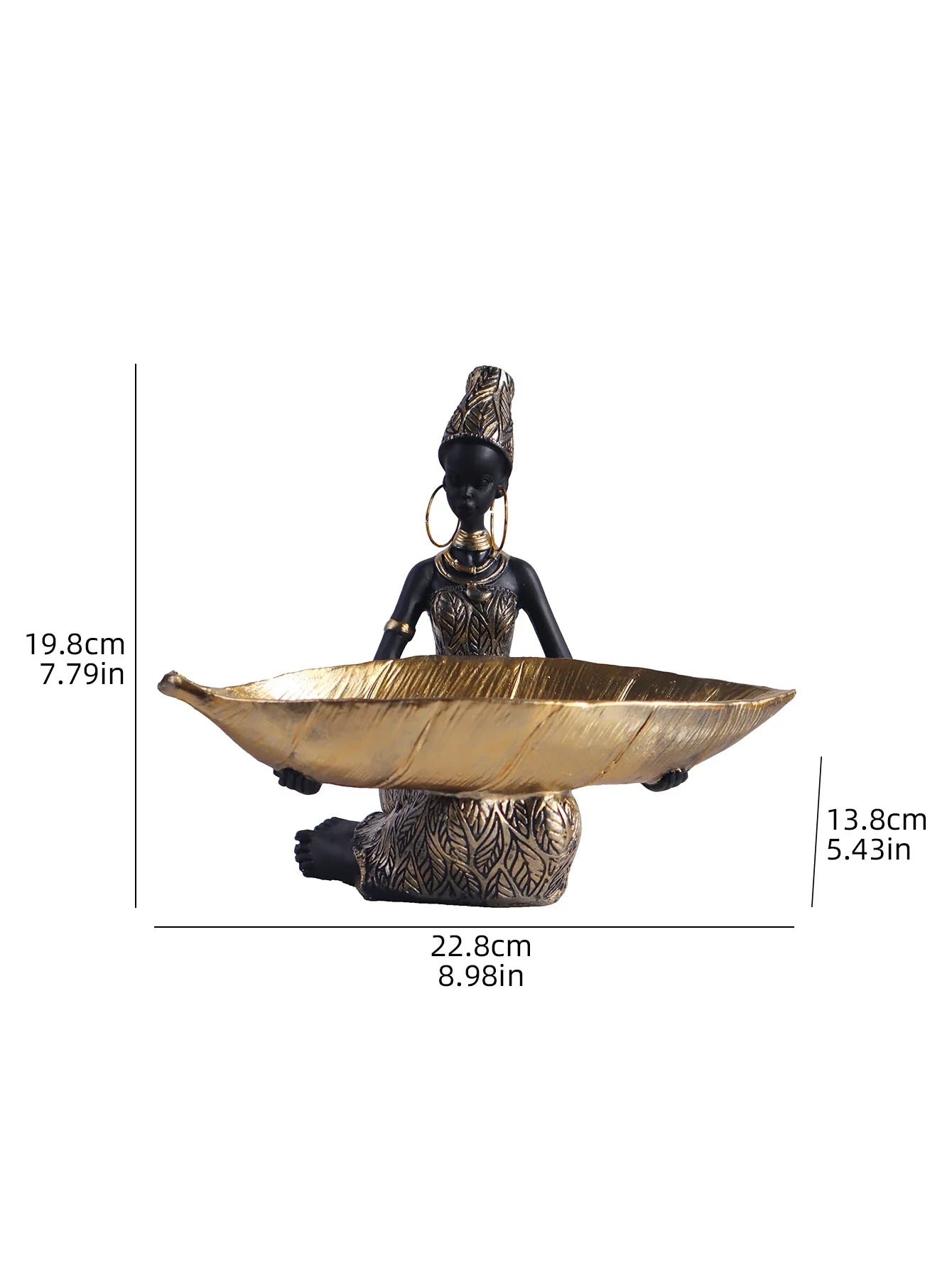 Graceful African Girl Sculpture