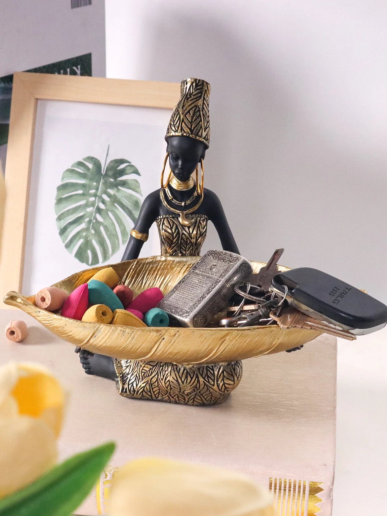Graceful African Girl Sculpture